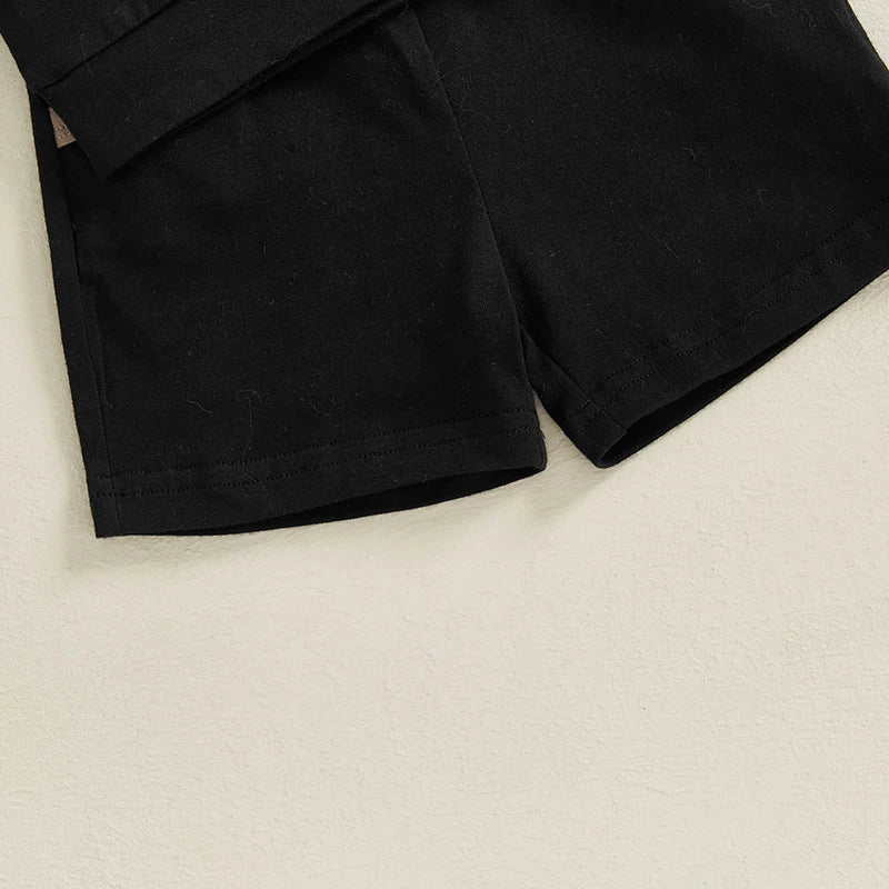 Toddler Baby Boy Shorts Set Contrast Color Sleeveless Hooded Tank Tops Elastic Waist Shorts Summer Outfit