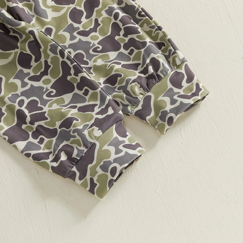 Baby Boys Clothes Set Long Sleeve Crew Neck Letters Print Romper with Cow Cactus Print Sweatpants and Hat Outfit