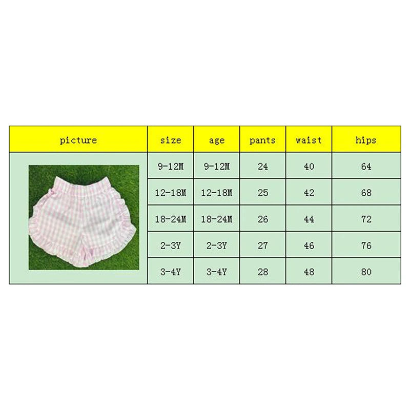 Girl Summer Shorts Plaid Pattern Lotus Edge Cute Casual Fashion Comfortable Soft Shorts