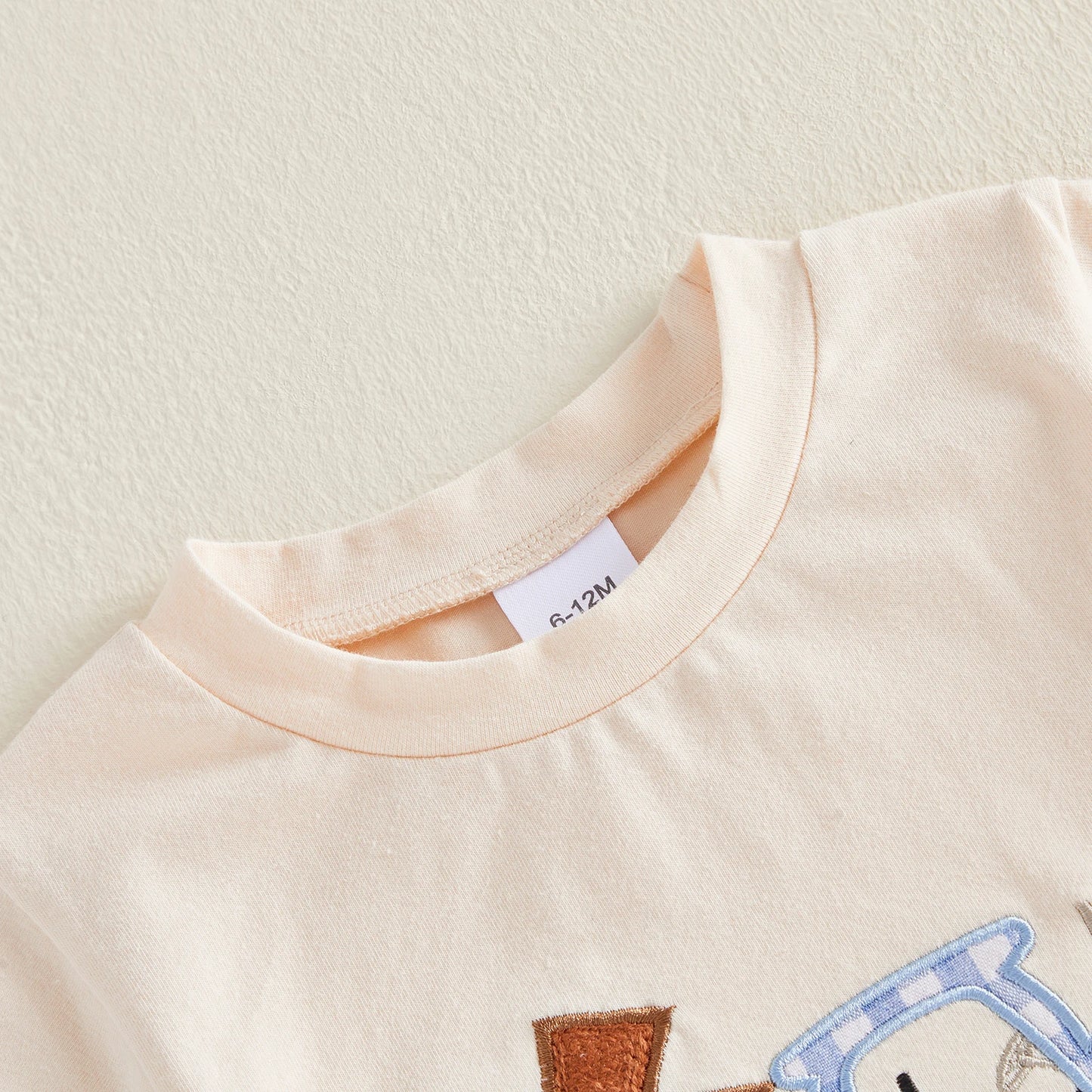 2Pcs Baby Boy Easter Outfits Short Sleeve Cross Truck Embroidery T-Shirt + Shorts Set Toddler Clothes