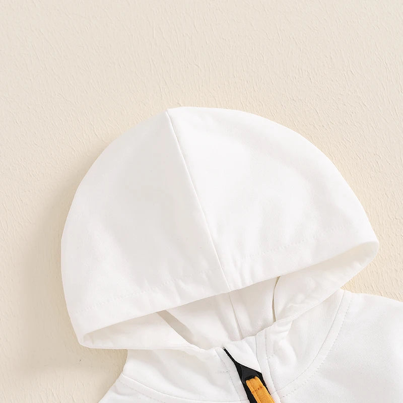 6m-3Y Baby Boy Fall Outfit Contrast Colors Long Sleeve Hoodie Sweatshirt and Elastic Pants 2 Piece Clothes for Toddler