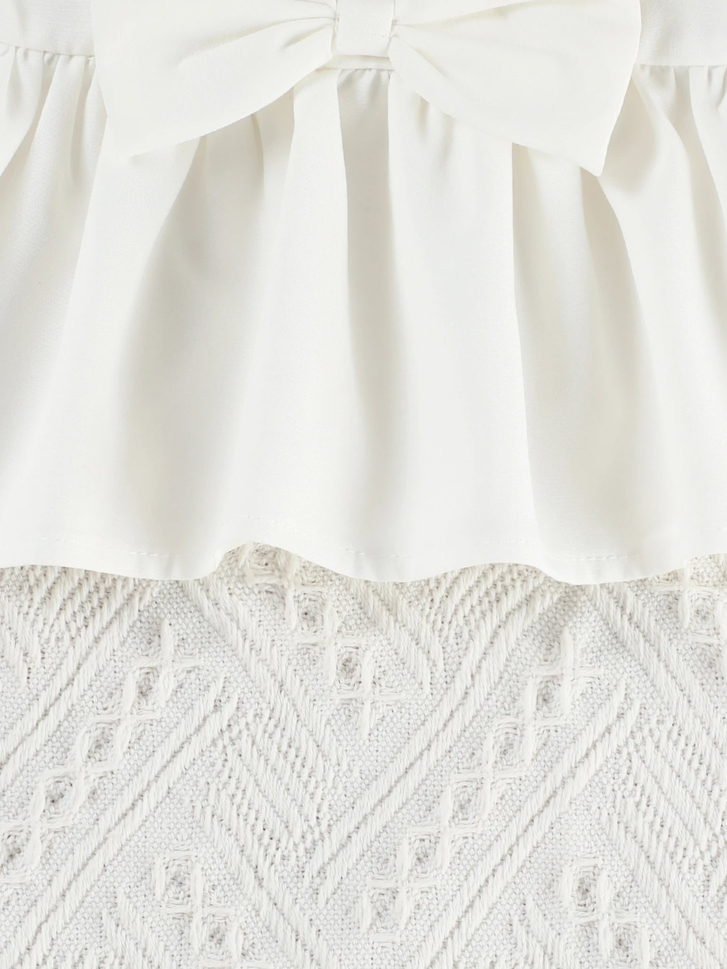 Girls Summer Outfits Bow Sleeveless Camisole and Elastic Cherry Embroidery Denim Shorts Set